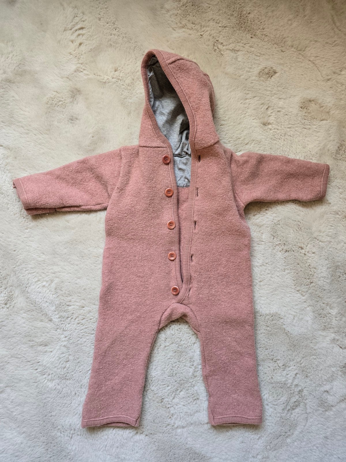 Disana wollen overall roze 6-12 maanden, Ophalen of Verzenden, Zo goed als nieuw, Disana, Meisje