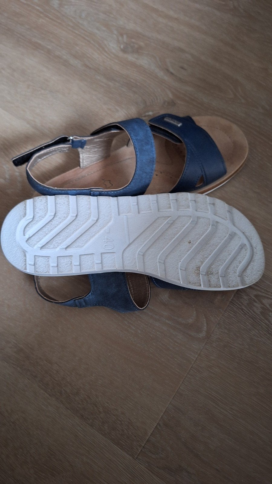 Dames sandalen donker blauw ROHDE mt.40 koopje, Sandalen of Muiltjes, Zo goed als nieuw, Verzenden, Blauw