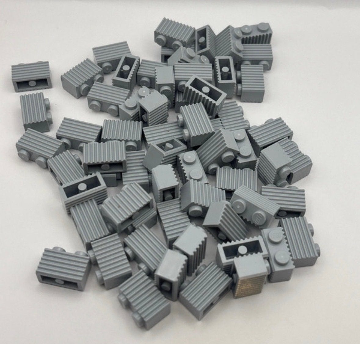 Lego Bricks met grille, lichtgrijs, 62 stuks, Ophalen of Verzenden, Zo goed als nieuw, Losse stenen, Lego
