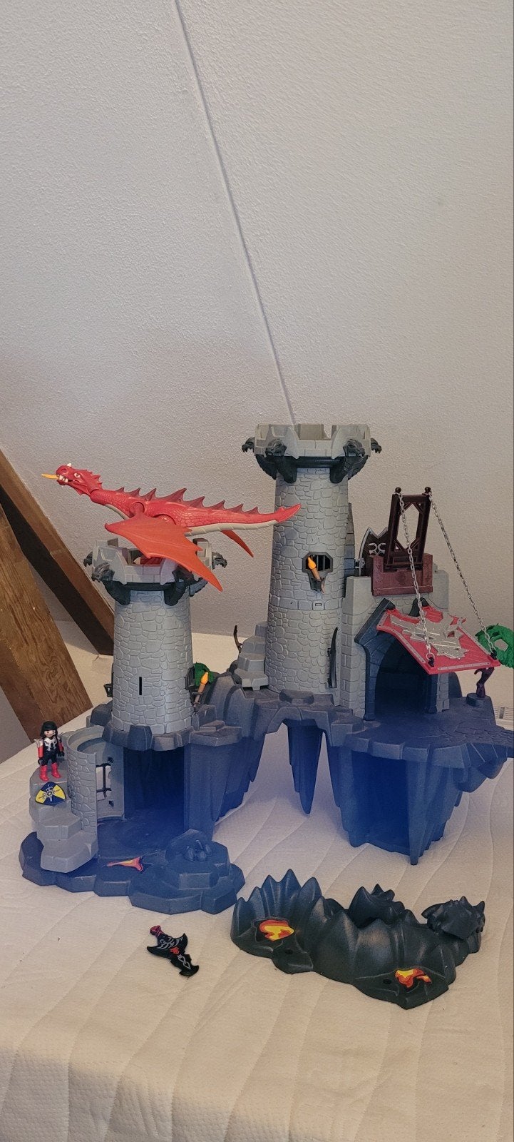 Playmobil Drakenkasteel met ridder en draak, Ophalen