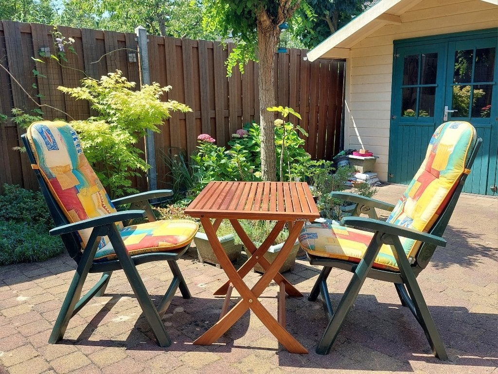 2 verstelbare stoelen Aquarius met Hartman kussens., Ophalen, Zo goed als nieuw, Kunststof, Verstelbaar