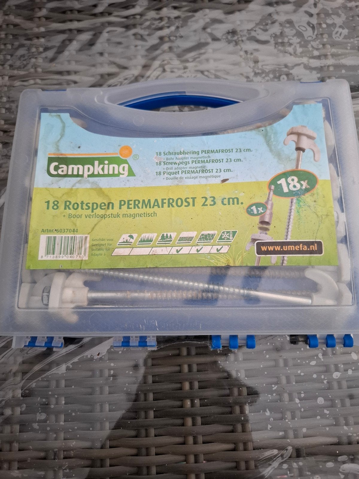 Campking Rotspen PERMAFROST 23 cm - 16 stuks, Ophalen of Verzenden, Gebruikt