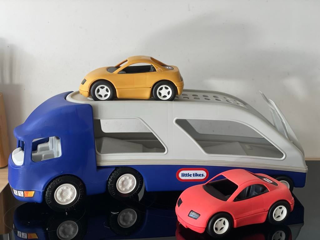 Little Tikes Autotransporter met 2 auto's, Ophalen of Verzenden, Gebruikt