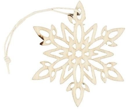 Made of Wood houten hangende ornament Ø 6,6 cm dikte 2 mm, ., Nieuw, ., Kerstmis