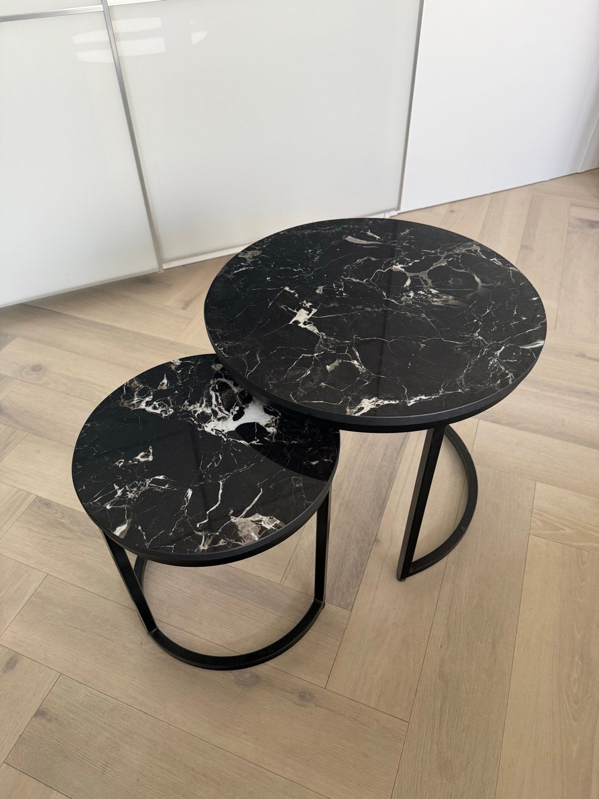 Marmer salontafels, Ophalen, Minder dan 55 cm, Gebruikt, Rond