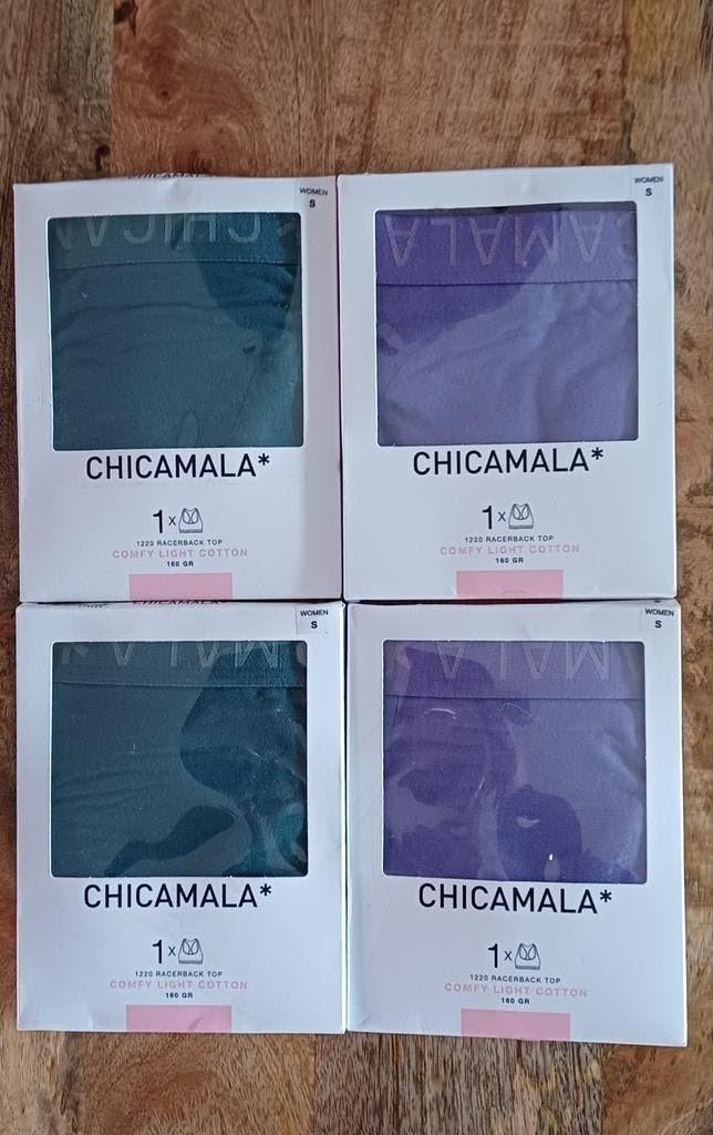 4x Chicamala Racerback Top. Maat S. Nieuw. 162 gr katoen., Ophalen of Verzenden