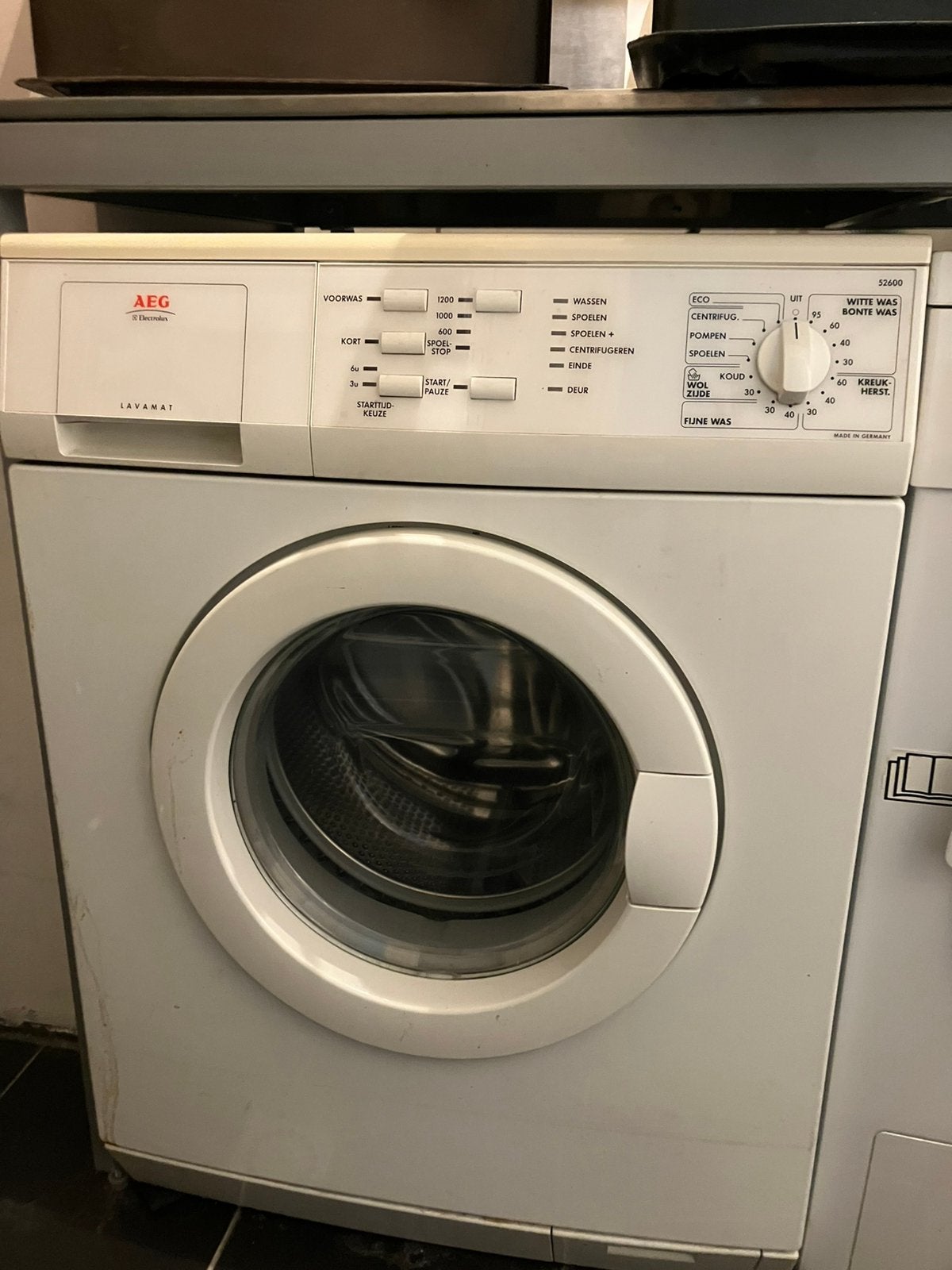 Wasmachine AEG, Ophalen, Gebruikt, Voorlader, 85 tot 90 cm