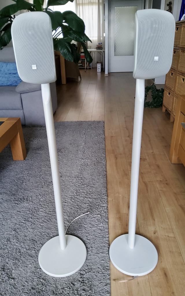 Bowers & Wilkins M-1 Satelliet Speakers met Stands (Wit), Audio, Tv en Foto, Luidsprekers, Ophalen of Verzenden
