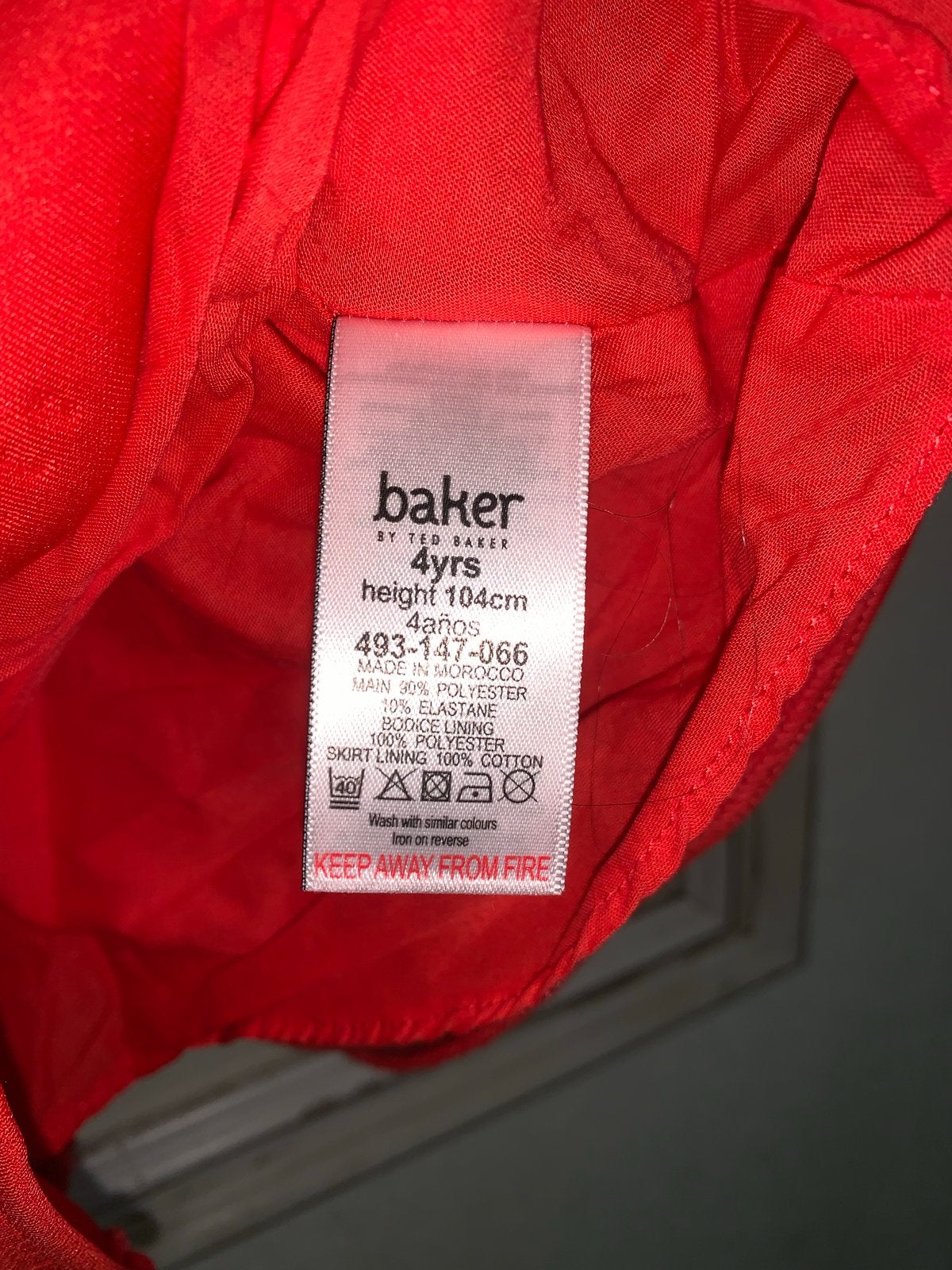 Prachtige rode Ted Baker jurk voor meisjes - Maat 104, Kinderen en Baby's, Ophalen of Verzenden, Zo goed als nieuw, Meisje, Jurk of Rok