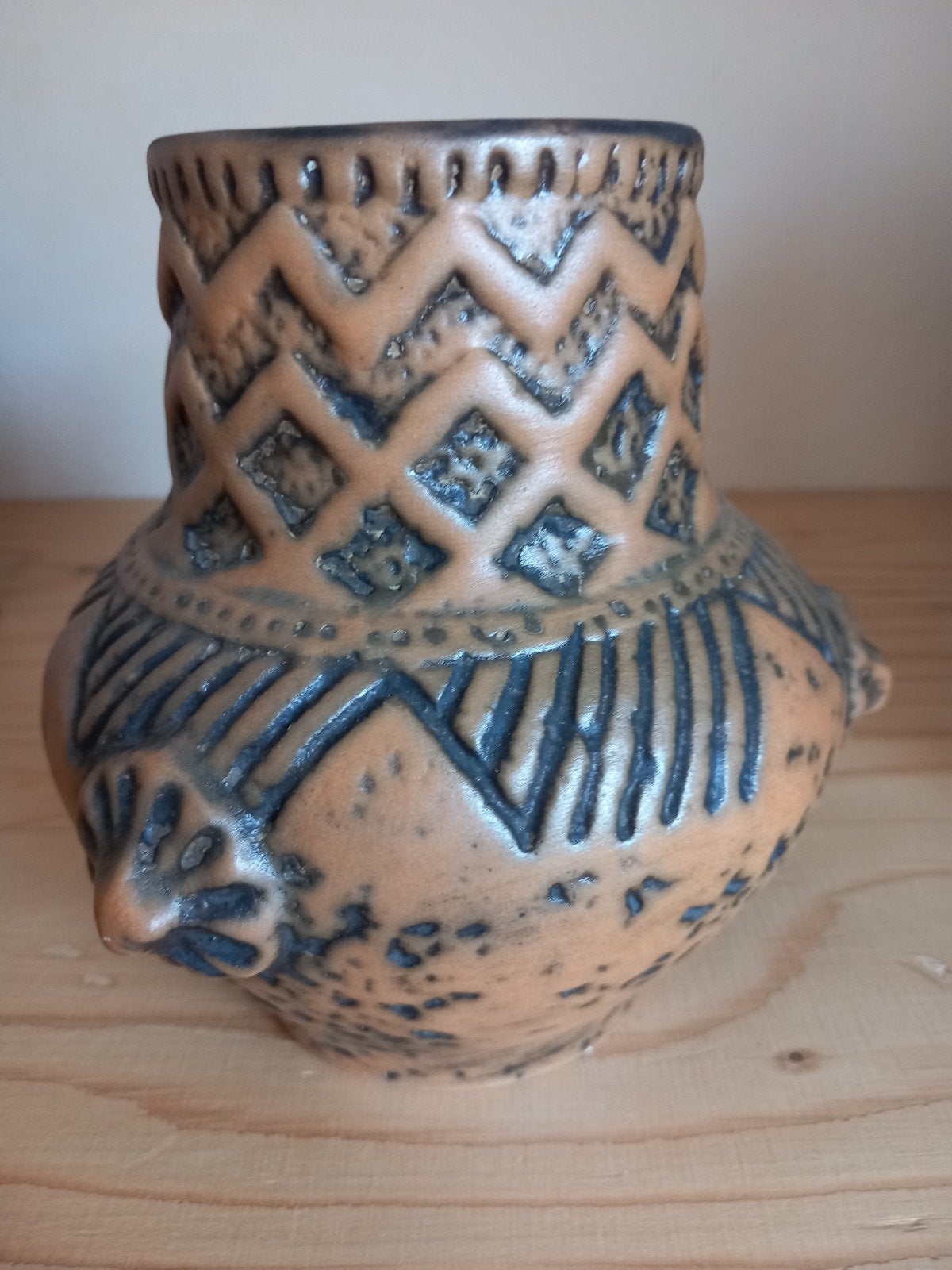 Prachtige vintage keramische vaas Wekara 155/17- jaren 50/60, Ophalen of Verzenden