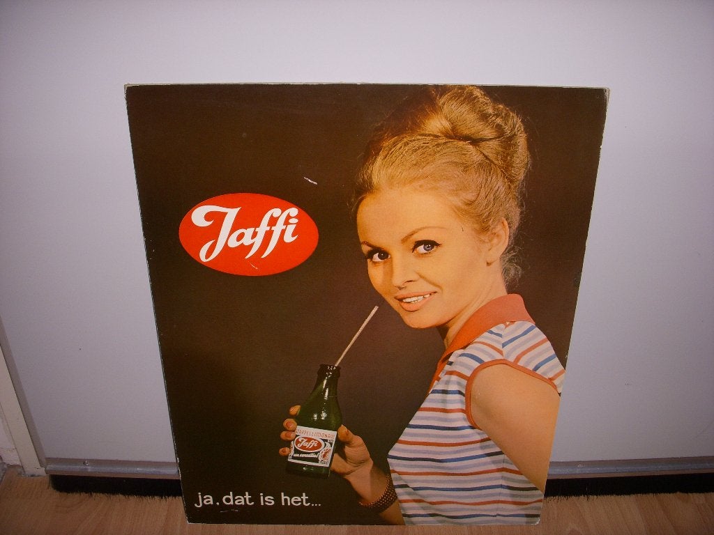 Reclamebord jaren 60 van Jaffi sinaasappel limonade Meppel, Verzamelen, Merken en Reclamevoorwerpen, Gebruikt, Reclamebord, Ophalen of Verzenden