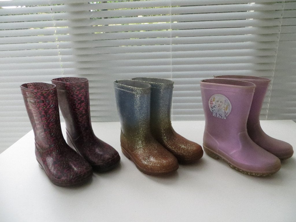 Kinder Regenlaarzen Elza en Anna Hema Glitter Panterprint 29, Meisje, Ophalen of Verzenden, Hema, Laarzen