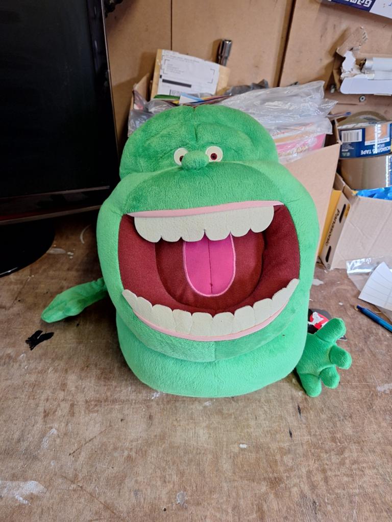 Oude grote Ghostbusters plushe Slimer + tag uit 2014, Ophalen of Verzenden, Overige typen