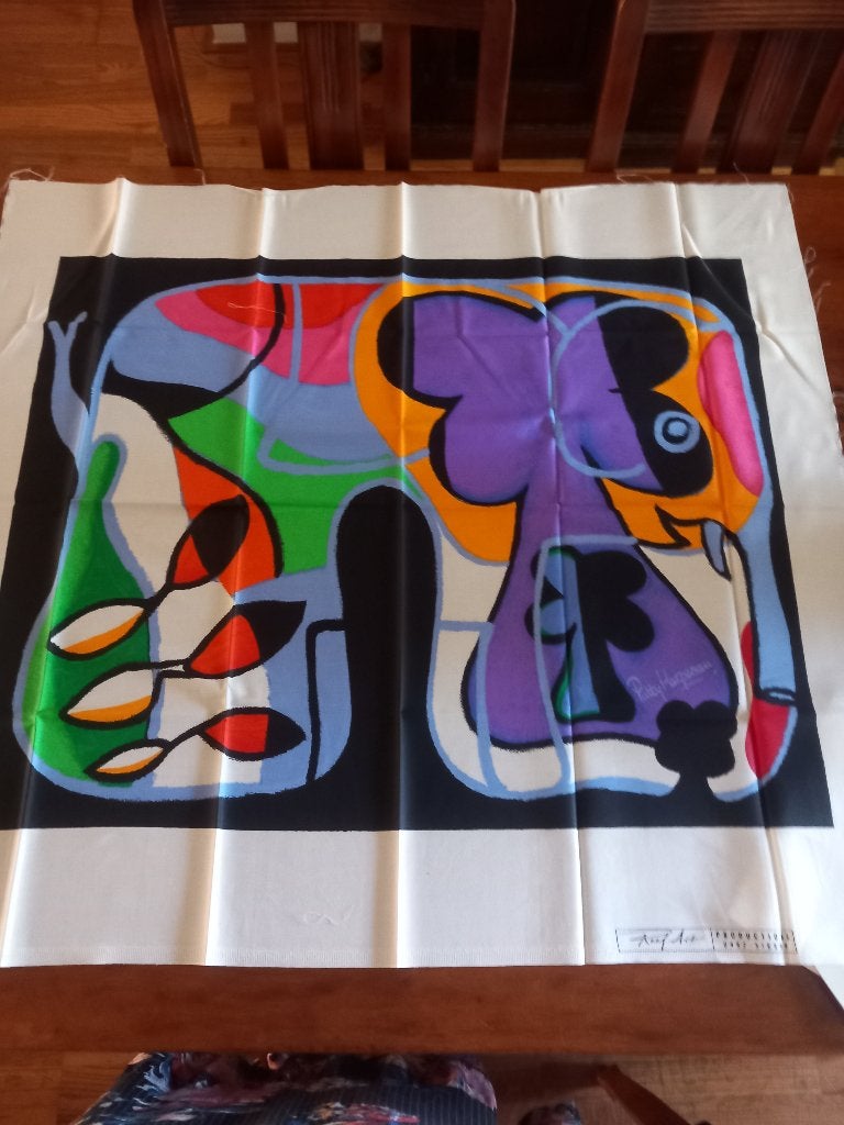 Patty Harpenau zeefdruk op linnen., Antiek en Kunst, Kunst | Litho's en Zeefdrukken, Ophalen of Verzenden, Dieren en Natuur, Zeefdruk