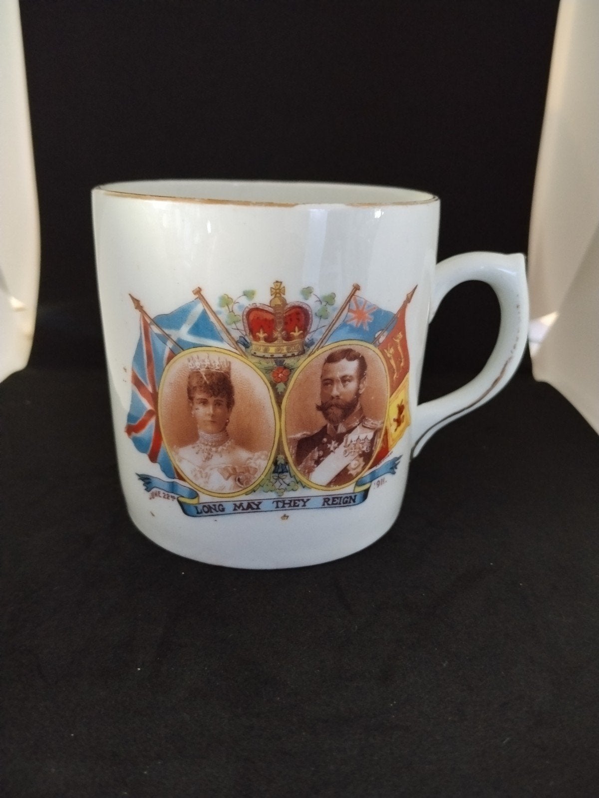 Vintage Kroningsmok Koning George V & Koningin Mary 1911, Verzamelen, Ophalen of Verzenden, Gebruikt