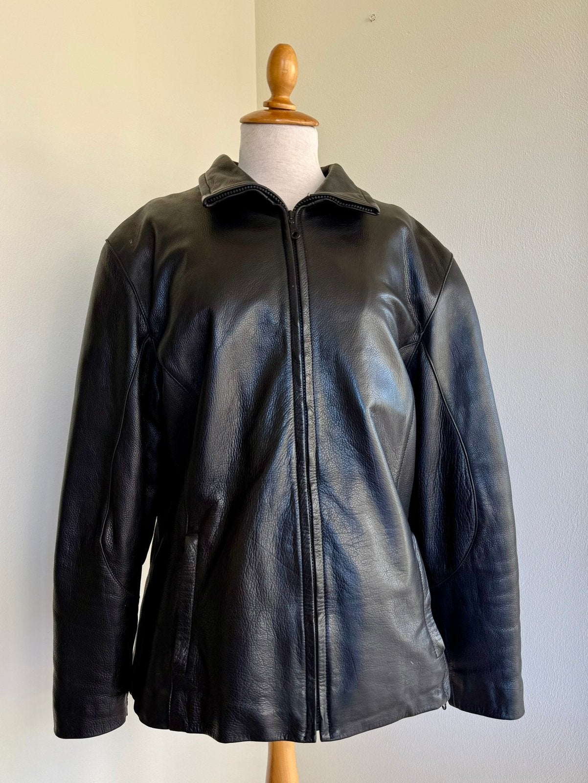 Stijlvolle zwarte leren dames jas van het merk Held XL, Motoren, Ophalen of Verzenden, Tweedehands, Dames, Jas | leer