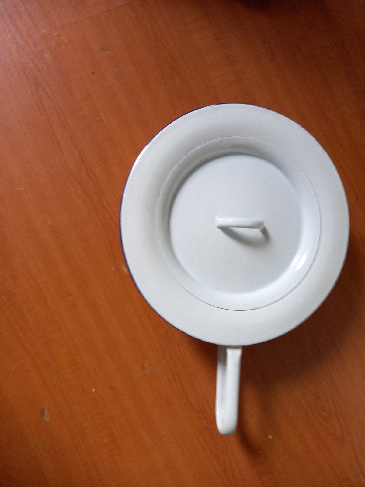 Vintage emaille witte ondersteek, Antiek en Kunst, Ophalen of Verzenden