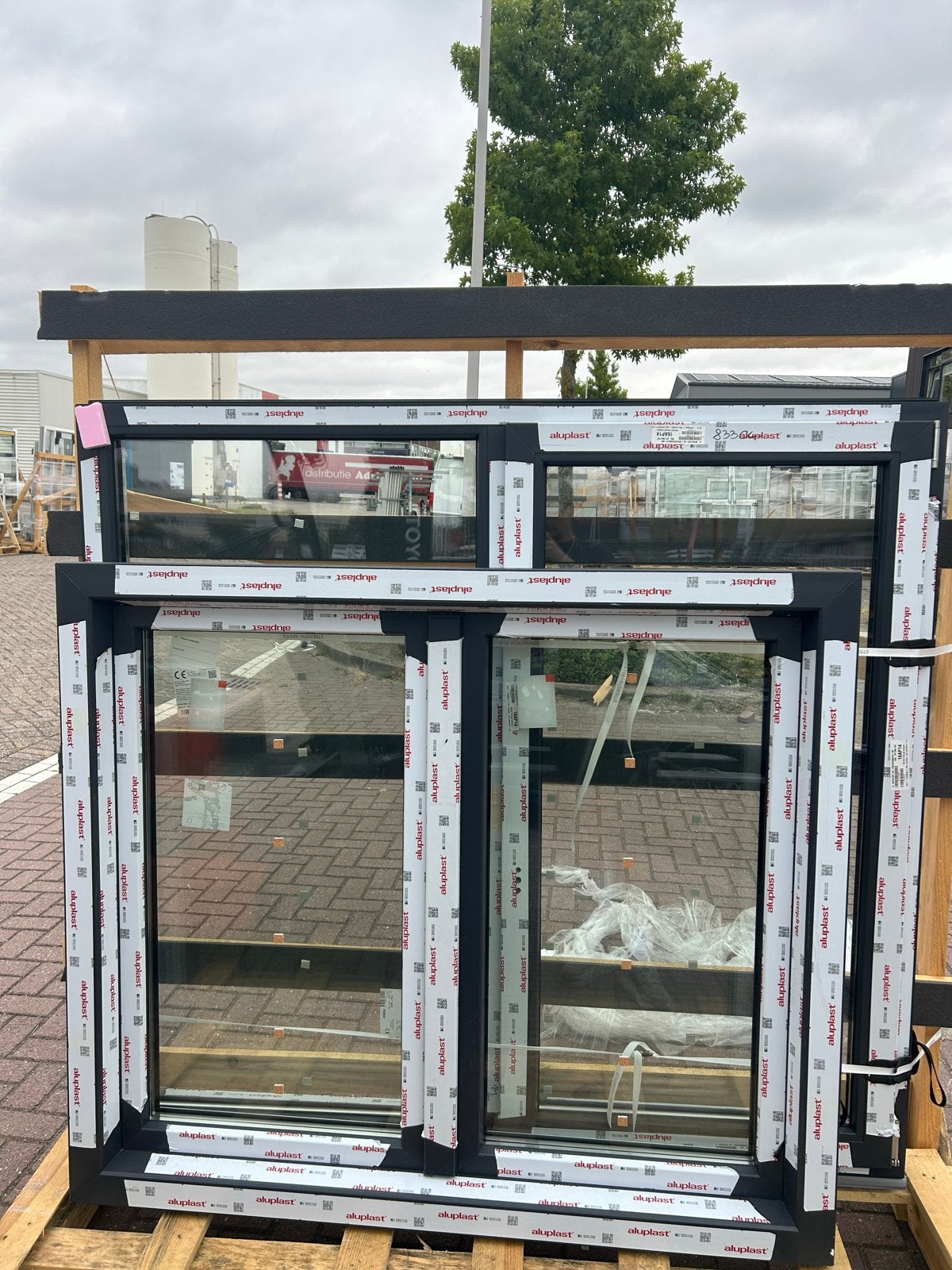 Aluplast raamkozijen - MOETEN WEG - met beslag - NIEUW, Ophalen, Nieuw, Gevelraam of Ruit, Veiligheidsglas