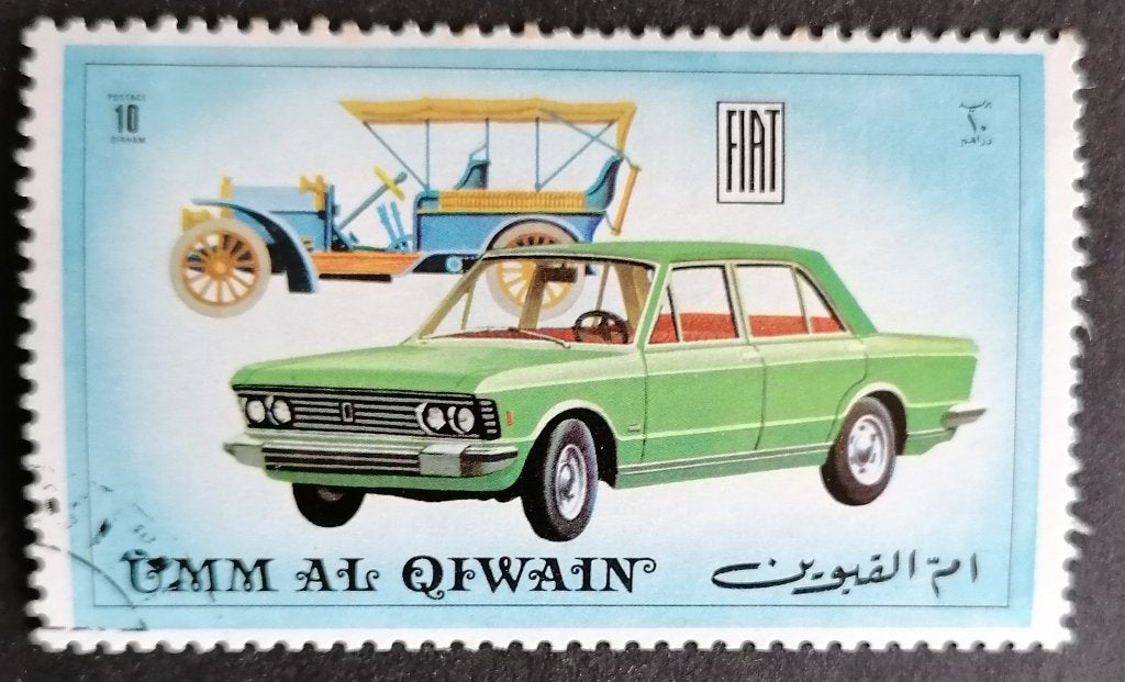 UMM-Al -QAIWAIN - Oldtimer (Fiat) 1972, Verzenden, Gestempeld, Midden-Oosten