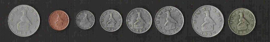 M 27 - Munten van Zimbabwe € 3,70, Postzegels en Munten, Munten | Afrika, Ophalen of Verzenden, Zimbabwe