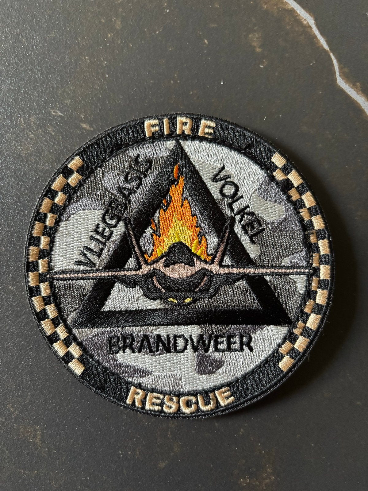 Vliegbasis Volkel Brandweer Rescue Patch, Ophalen of Verzenden, Zo goed als nieuw
