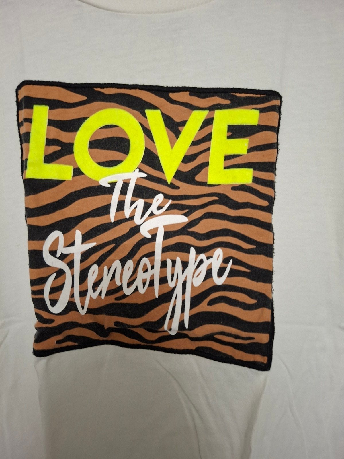 Amy & Ivy T-shirt Maat S - Love The Stereotype, Wit, Ophalen of Verzenden, Amy & Ivy, Korte mouw