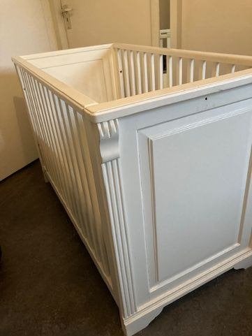 Kinderledikantje massief hout wit, Kinderen en Baby's, Babywiegjes en Ledikanten, Ophalen, Gebruikt, Ledikant