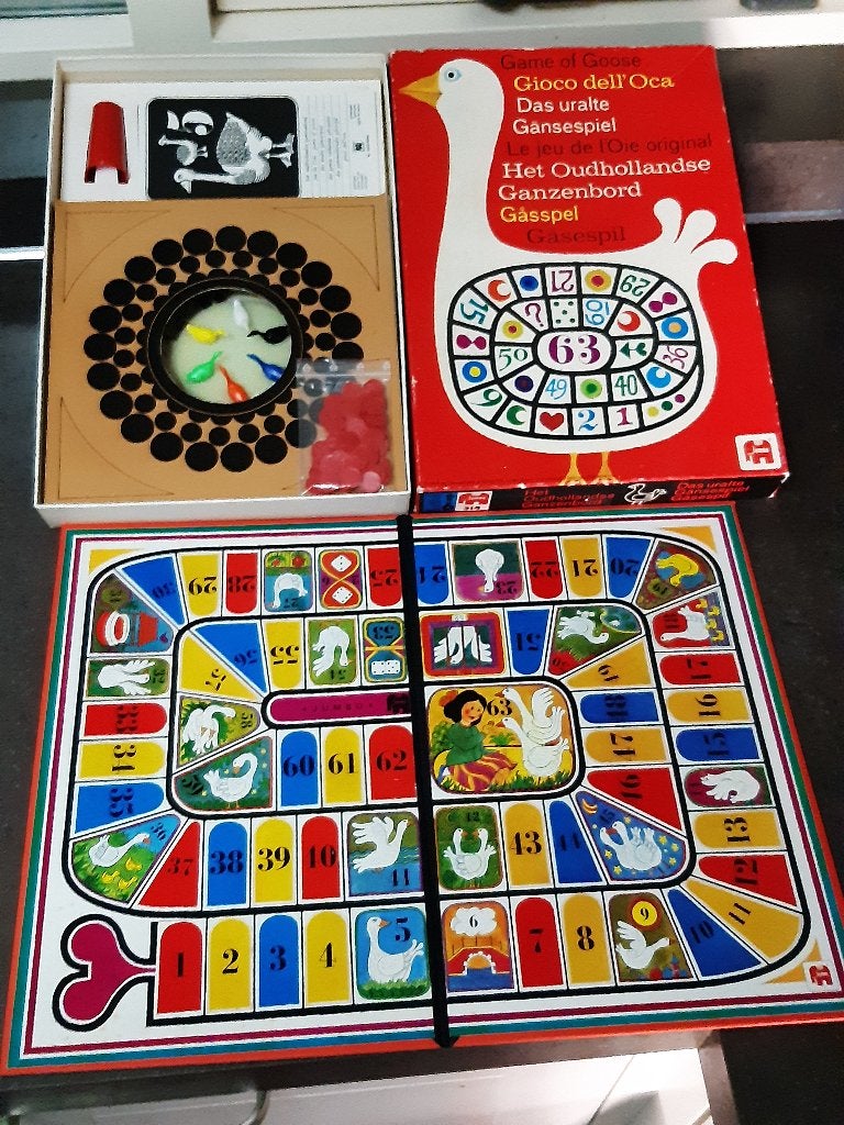 Het oudhollandse ganzenbord 1978 uitmuntende staat, Ophalen of Verzenden