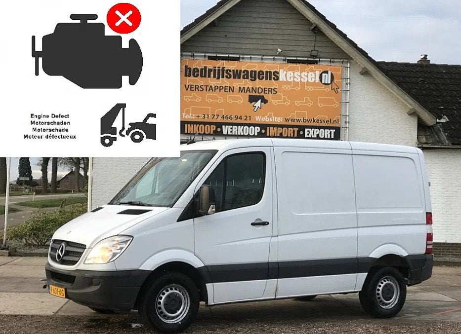 Mercedes-Benz Sprinter 313 CDI L1H1 airco - motor probleem, Auto's, Euro 5, Gebruikt, Zwart, 4 cilinders