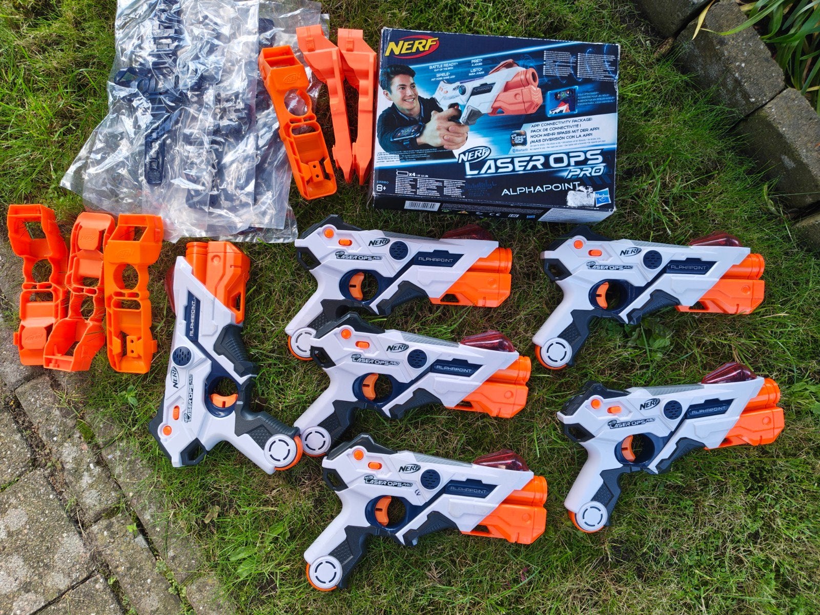Nerf laserpistolen 6 stuks, Ophalen of Verzenden, Zo goed als nieuw