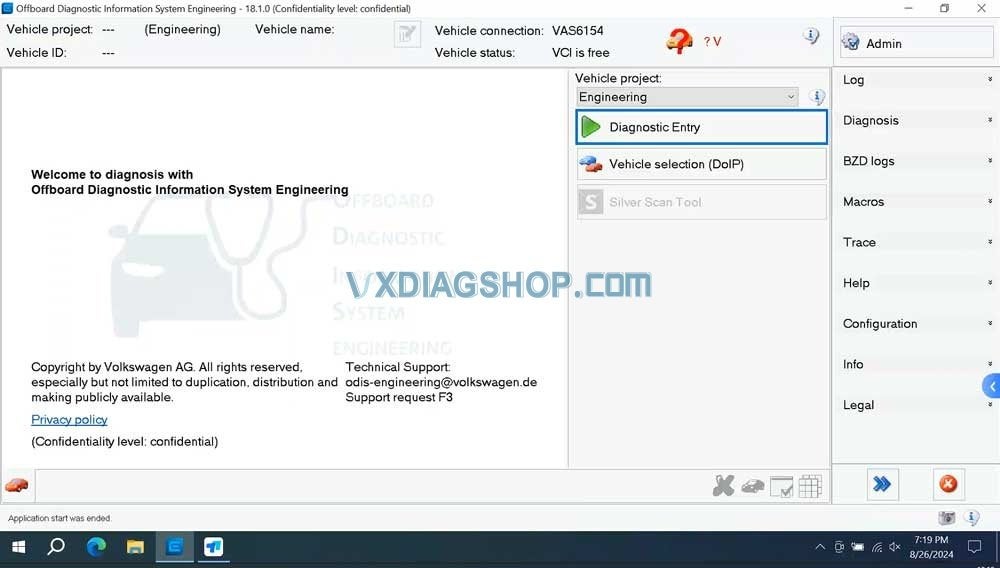 ODIS Engineering 18.1.0, Verzenden