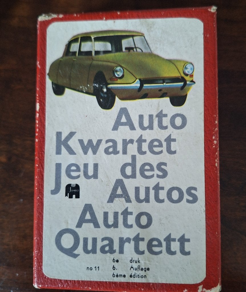 Vintage Spel  Auto Kwartet / Jeu des Autos / Auto Quartett, Ophalen of Verzenden, Gebruikt, Kwartet(ten)