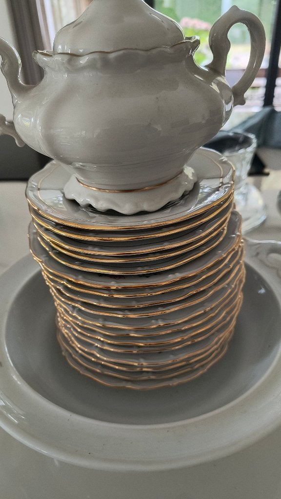 Schaal, schoteltjes en suikerpot, Ophalen of Verzenden