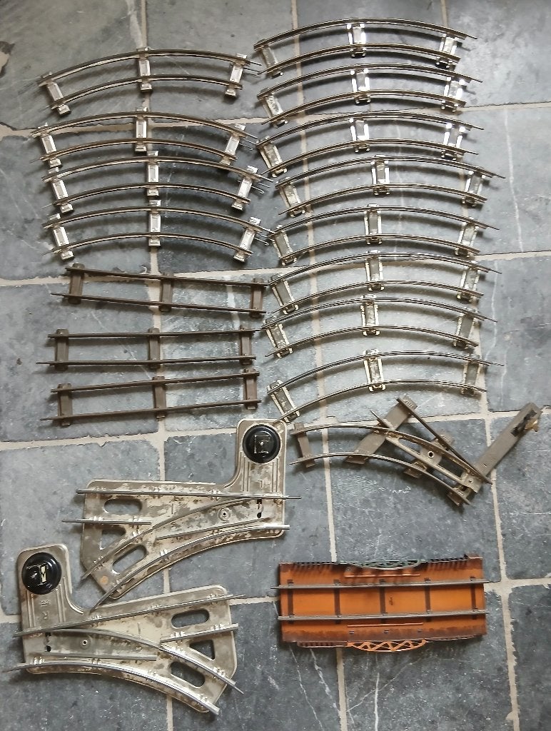 Partij Fisher rails en wissels Spoor 0, Wisselstroom, Gebruikt, Rails, Ophalen of Verzenden