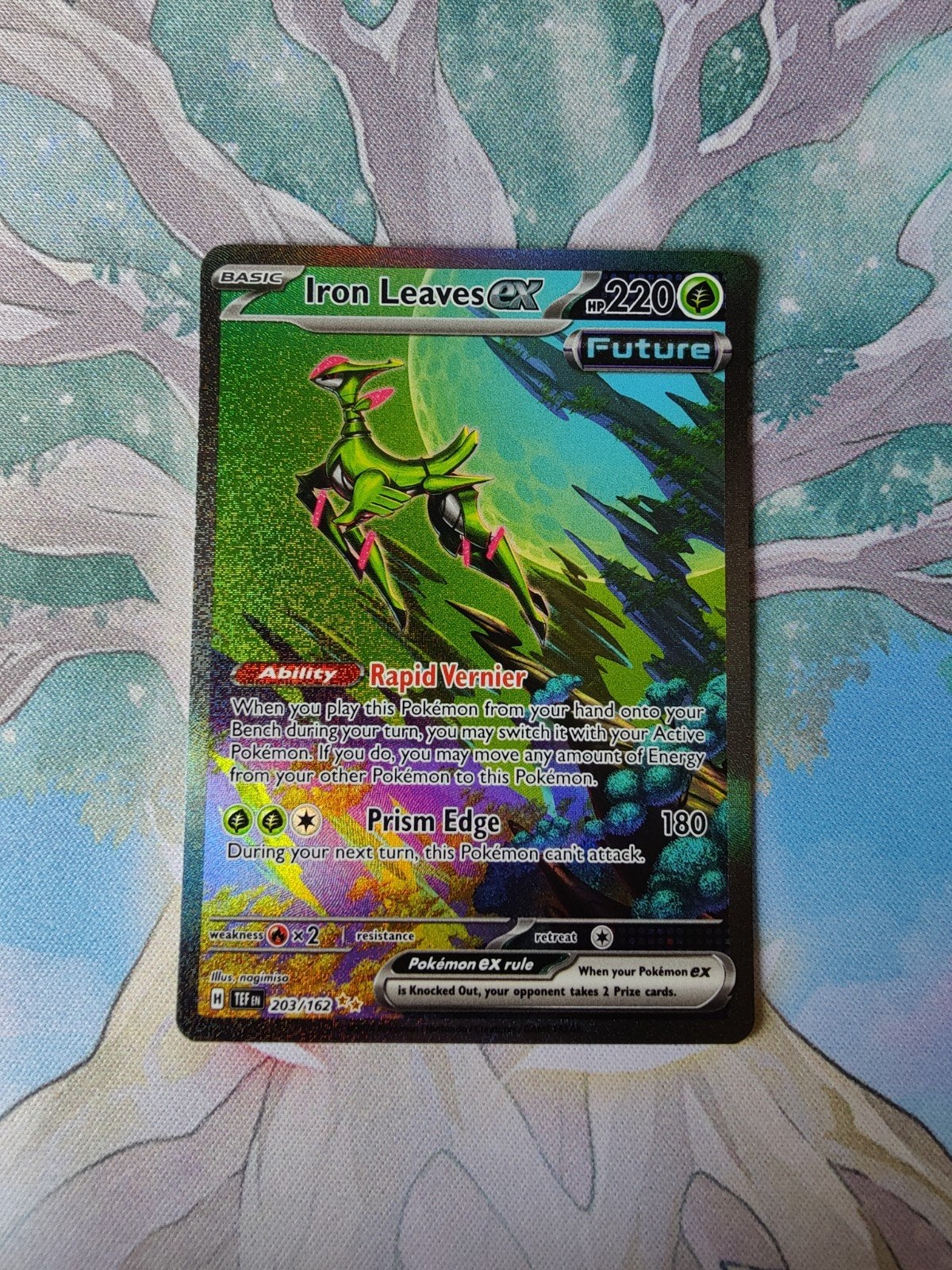 Pokemon temporal forces iron leaves ex illustration 203/162, Ophalen of Verzenden, Nieuw, Losse kaart, Foil