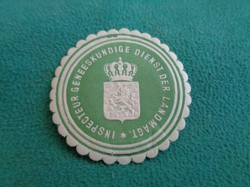 Oorlog wo2 sluitzegel mobilisatie geneesk. Dienst landmacht, Verzamelen, Militaria | Algemeen, Verzenden, Landmacht, Nederland
