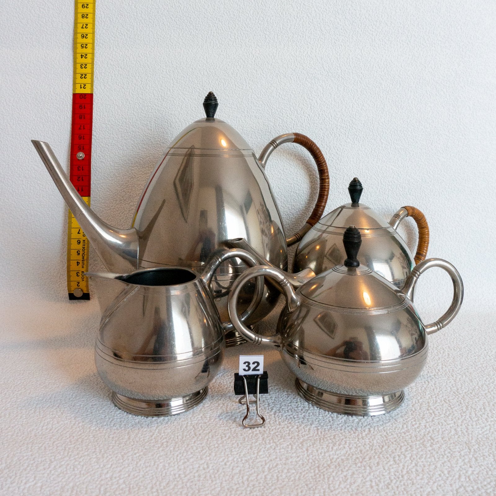 Vintage Tinnen Theeservies - C. Kurz & Co. TIFEL 1884, Ophalen