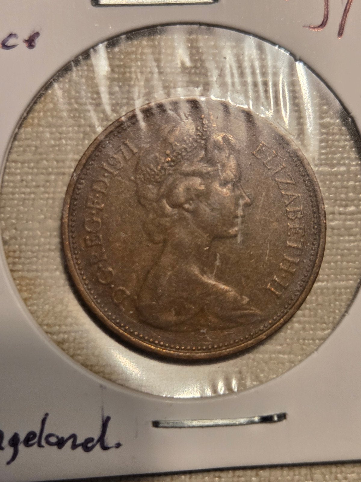 Britse 2 New Pence munt 1971 Elizabeth II, Ophalen of Verzenden, Overige landen, Losse munt