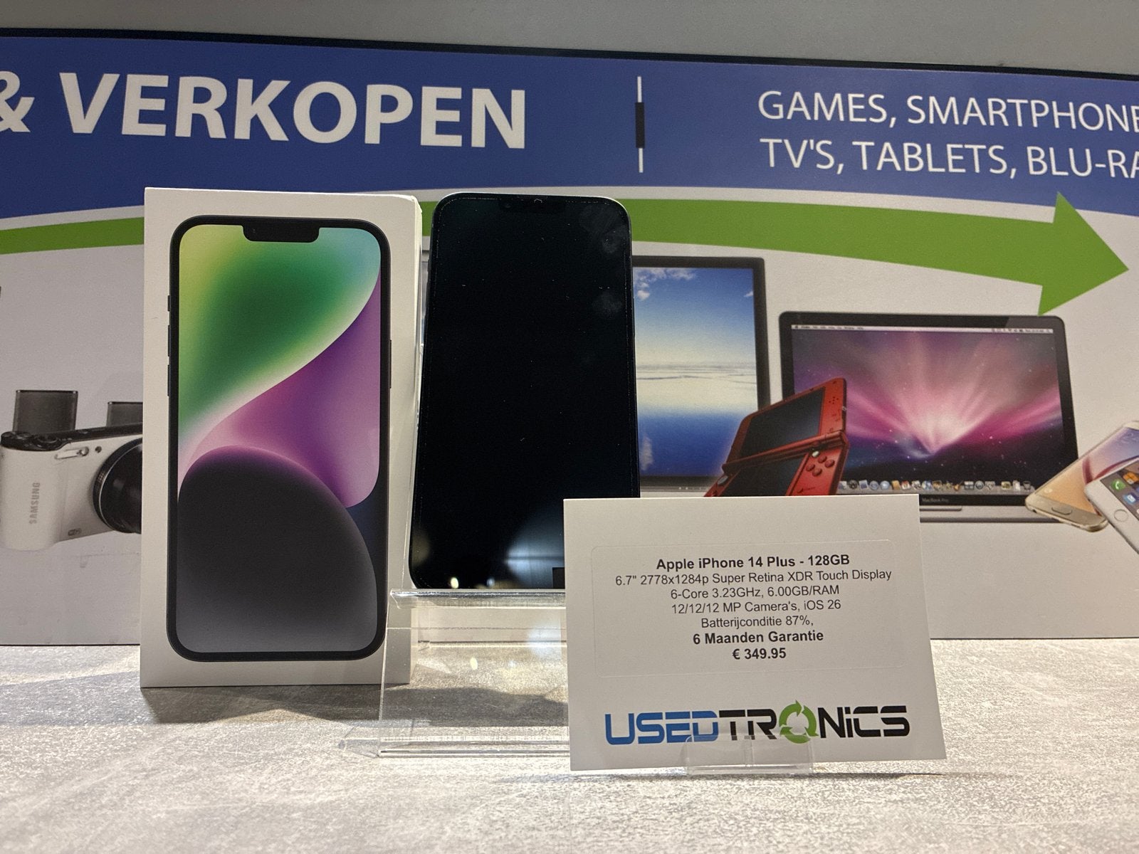 Apple iPhone 14 Plus - 128GB - Zwart, 128 GB, IPhone 14 Plus, Zwart, Ophalen of Verzenden