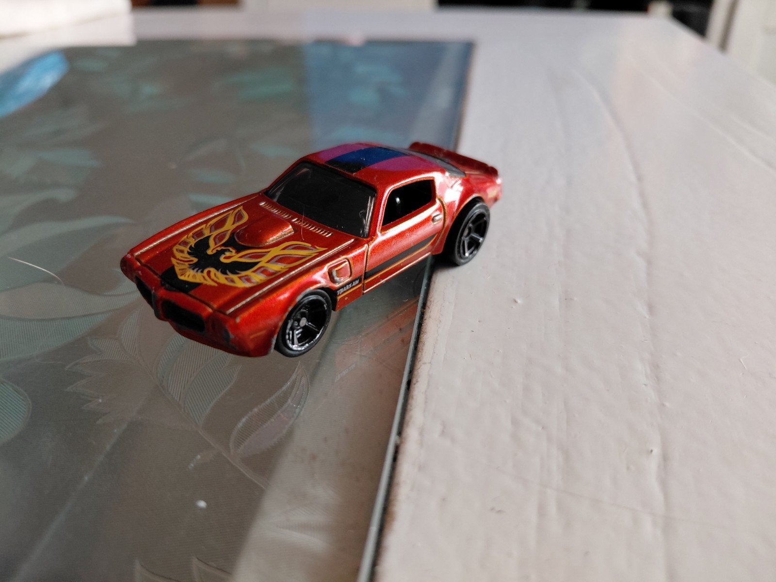 Hot Wheels '73 Pontiac Firebird Trans Am (2012) – Rood Metal, Ophalen of Verzenden, Gebruikt, Auto