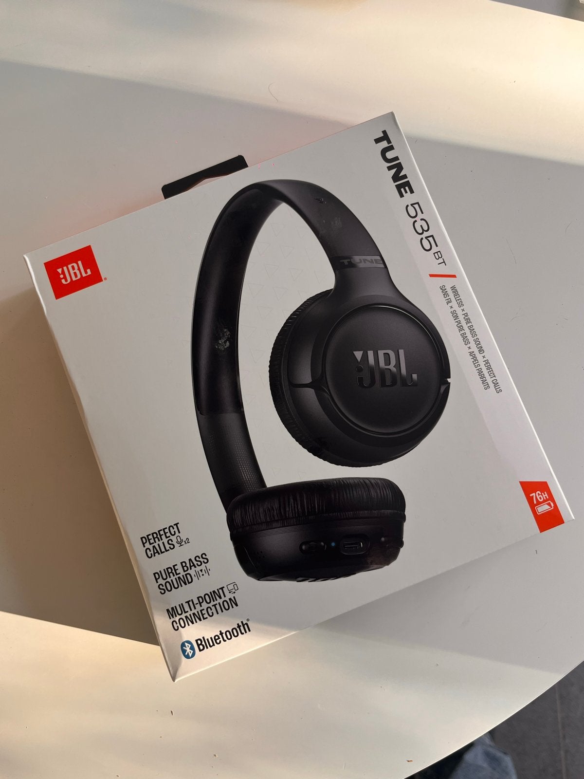 JBL Tune 535BT Draadloze On-ear Koptelefoon Zwart (Nieuw !), JBL, Bluetooth, Nieuw, On-ear