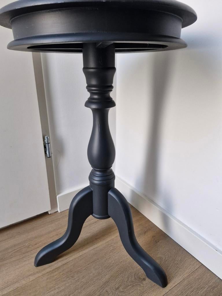 Brocante bijzettafel, Ophalen, 50 tot 100 cm, Rond, Zo goed als nieuw