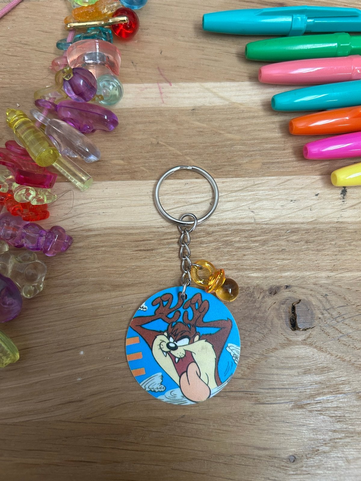 Vintage 90s Flippo Sleutelhanger - Looney Tunes Taz, Verzamelen, Ophalen of Verzenden, Gebruikt, Knuffel of Figuurtje