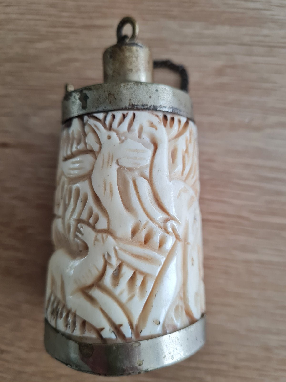 Antiek Snuifflesje met Gedetailleerd Snijwerk, Antiek en Kunst, Ophalen of Verzenden