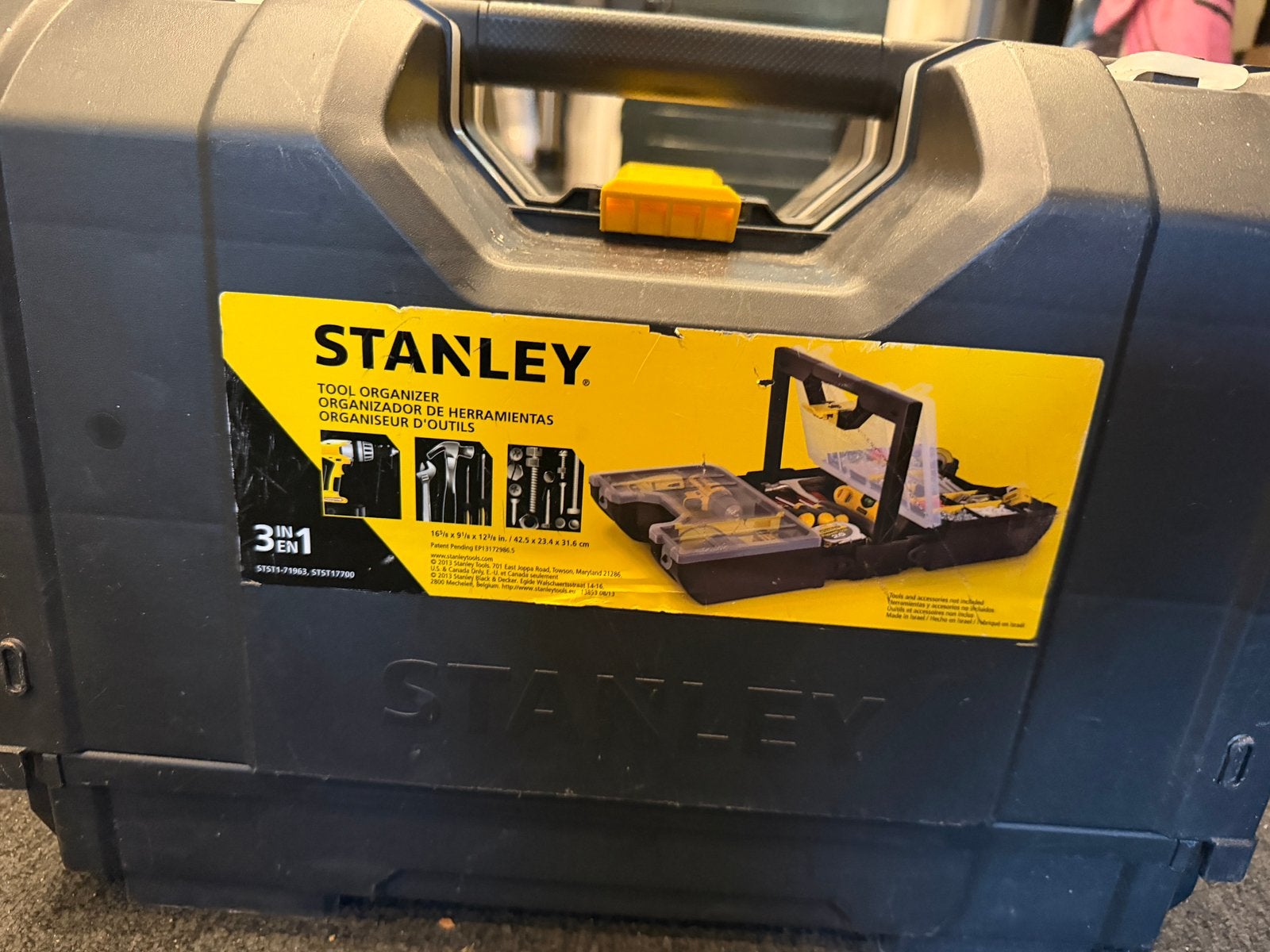 STANLEY Gereedschapskoffer met organizer - gebruikt., Doe-het-zelf en Verbouw, Gereedschapskisten, Ophalen of Verzenden, Gebruikt
