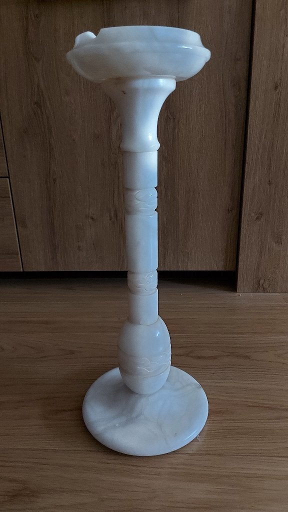 Vintage Italiaans Marmeren Zuil / Staande Asbak (54 cm), Ophalen