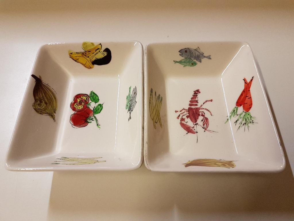 Zeefruitschaaltjes set 10,5 x 13,5 cm, Antiek en Kunst, Antiek | Porselein, Ophalen of Verzenden