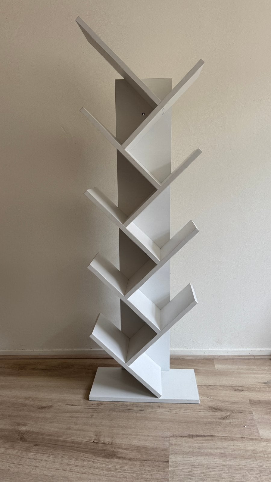 Witte boekenkast boekenboom hout, Ophalen, 50 tot 100 cm, Zo goed als nieuw, 150 tot 200 cm