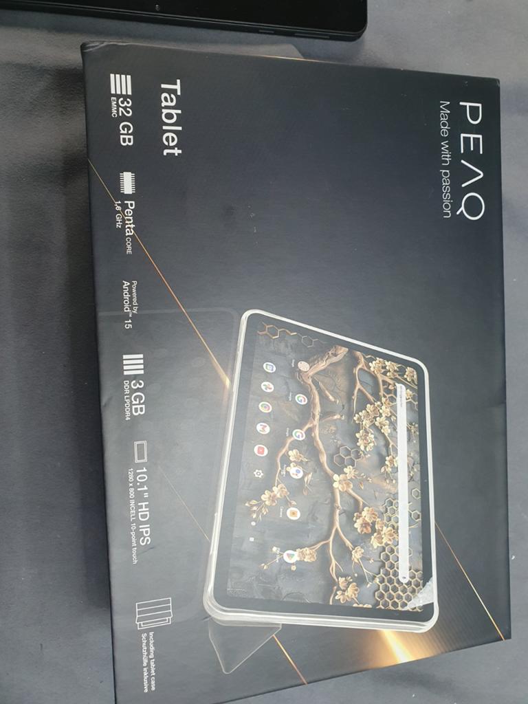 PEAQ Tablet 10.1" HD IPS, 32GB, Android 15, Nieuw, Computers en Software, Android Tablets, Nieuw, Wi-Fi, 10 inch, 32 GB, Usb-aansluiting
