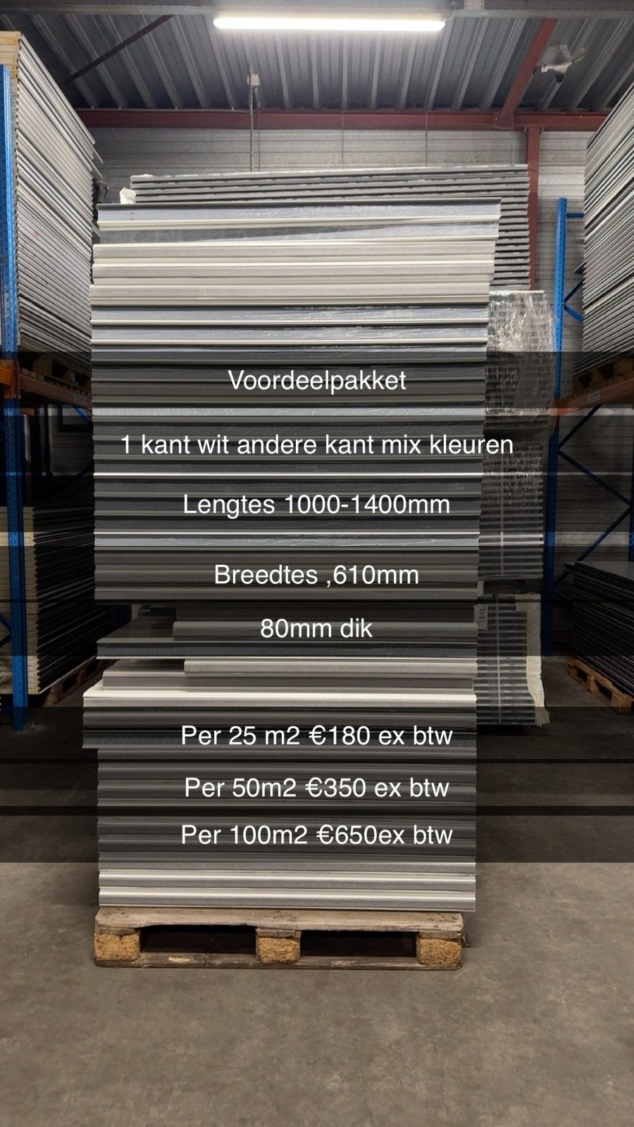 Sandwichpanelen mega actie restpartijen. Isolatie (antraciet, Doe-het-zelf en Verbouw, Ophalen
